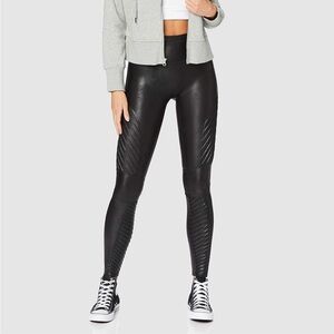 SPANX faux leather moto leggings XL